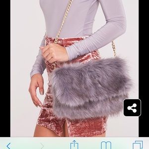NEW faux fur bag